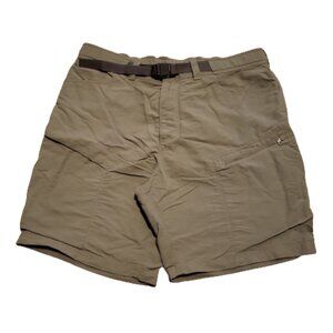 The North Face Hiking Shorts Green Men's XXL Belted Breathable Summer Outdoor